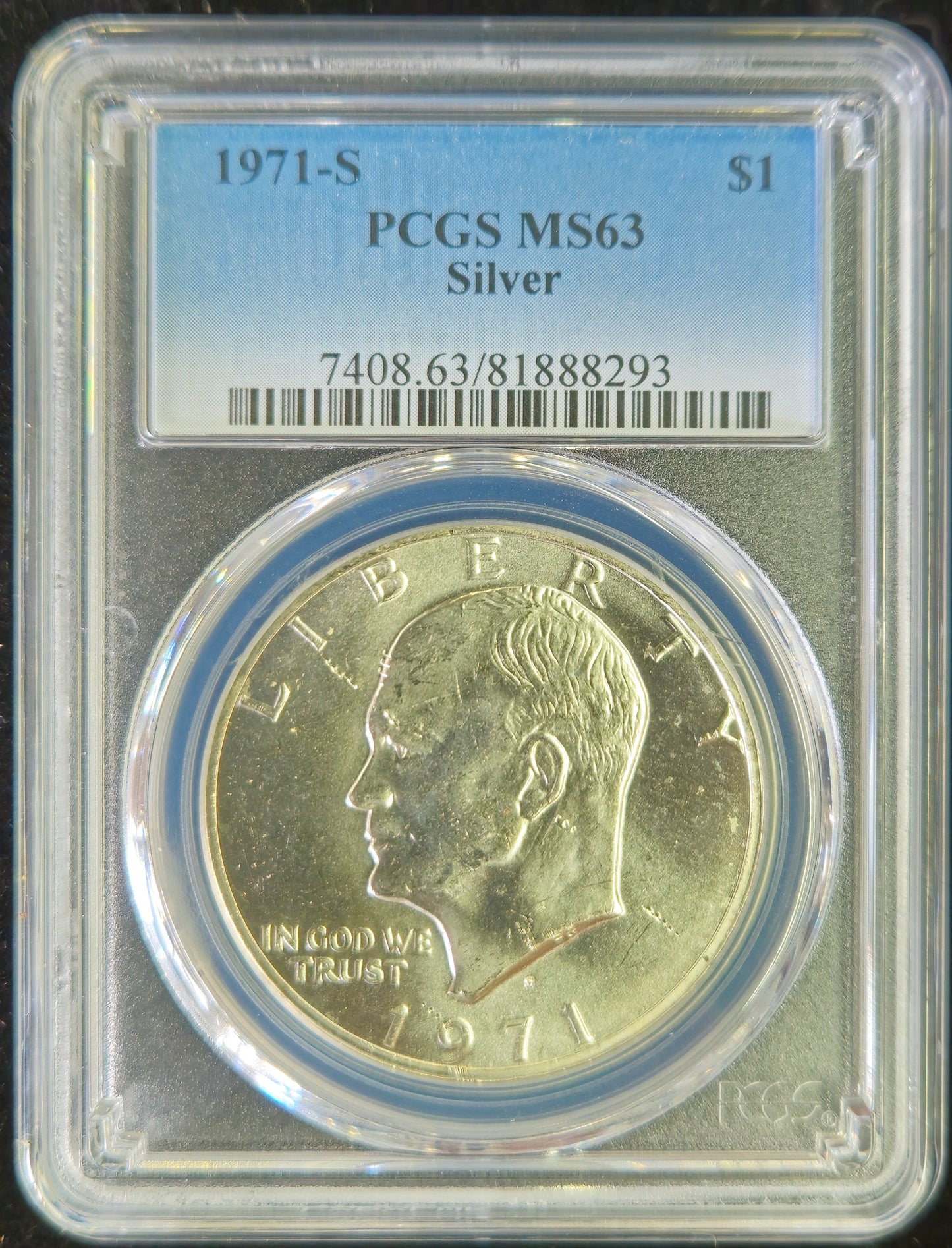 1971-S Eisenhower Silver Dollar PCGS MS63