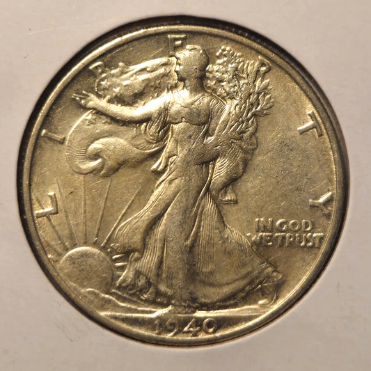 1940-S Walking Liberty Half Dollar Ungraded Extra Fine