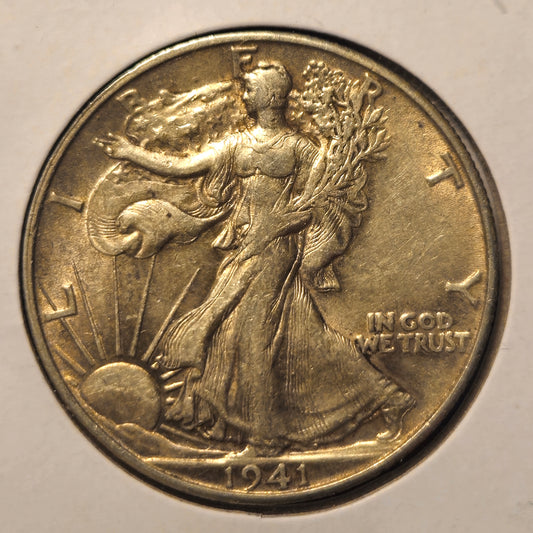 1941-S Walking Liberty Half Dollar Ungraded Extra Fine