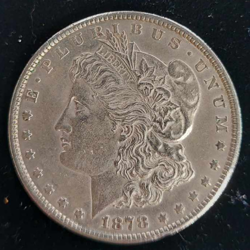 1878 Carson City Morgan Silver Dollar Ungraded Almost Uncirculated