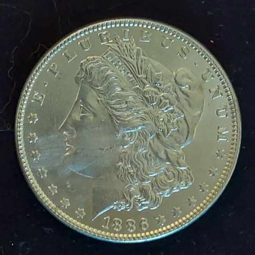 1886 Morgan Silver Dollar Ungraded Mint State Details