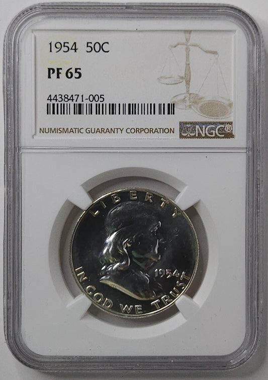 1954-P Franklin Half Dollar NGC PF65  Great Proof Coin!!!