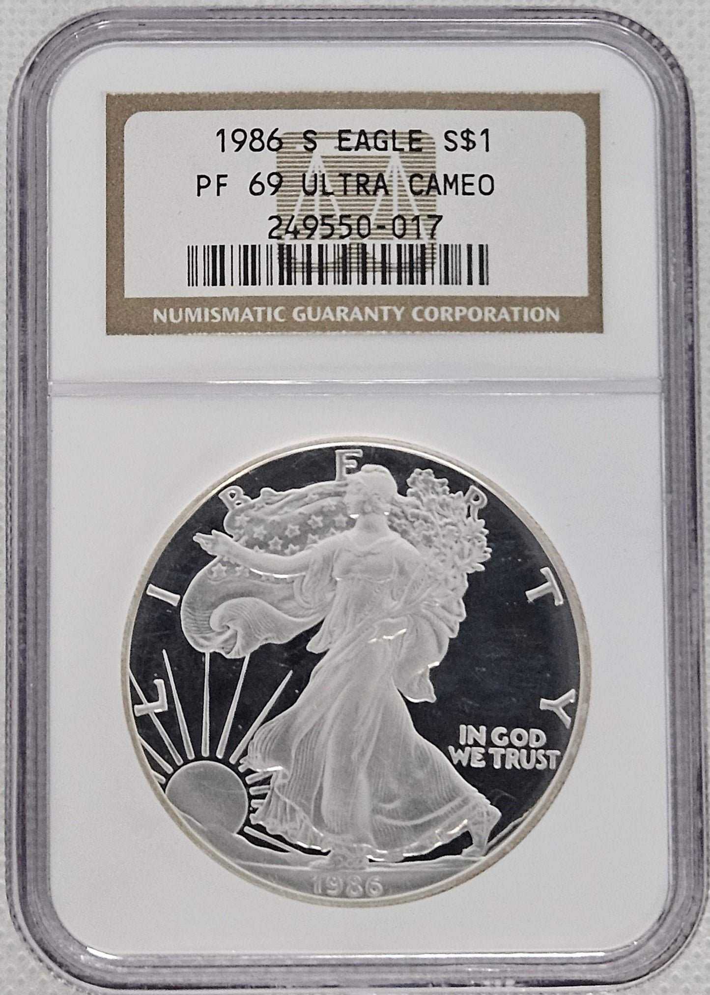 1986-S Silver Eagle  NGC PF69 Ultra Cameo First Year of Issue!!!