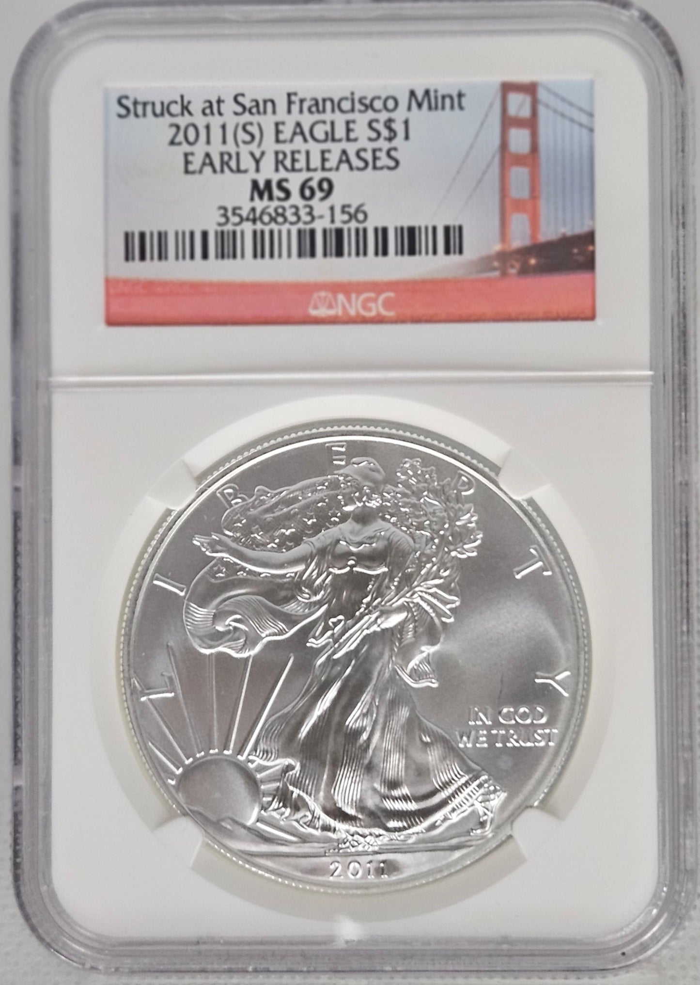 2011-(S) American Silver Eagle  NGC MS69 Early Releases Struck at San Francisco Mint!!!