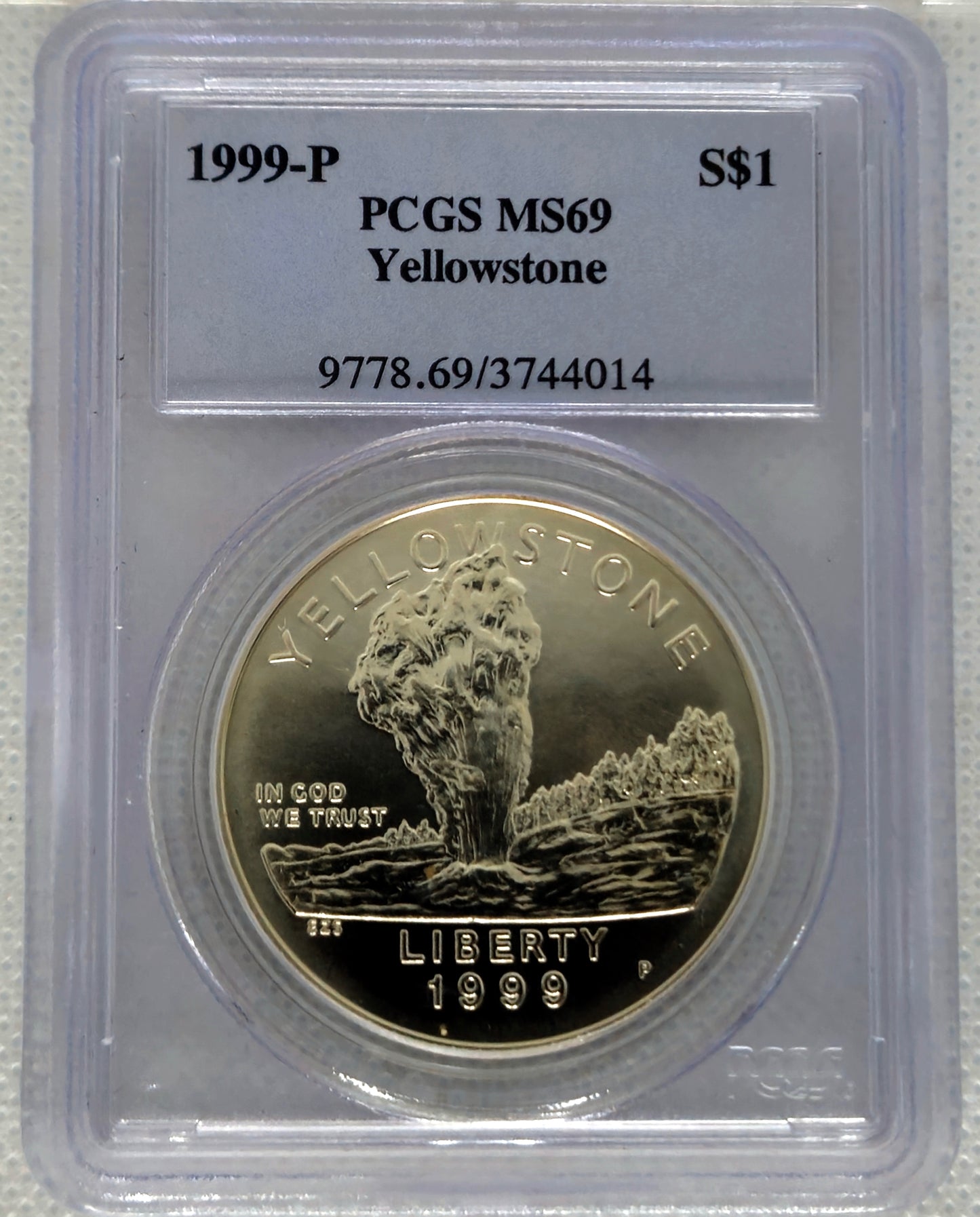 1999-P Yellowstone PCGS MS 69 Commemorative Silver Dollar