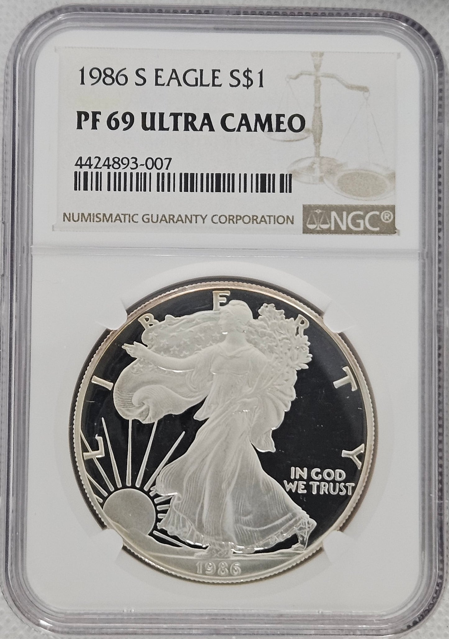 1986-S American Silver Eagle  NGC PF69 Ultra Cameo Stunning First Year Proof Coin!!!