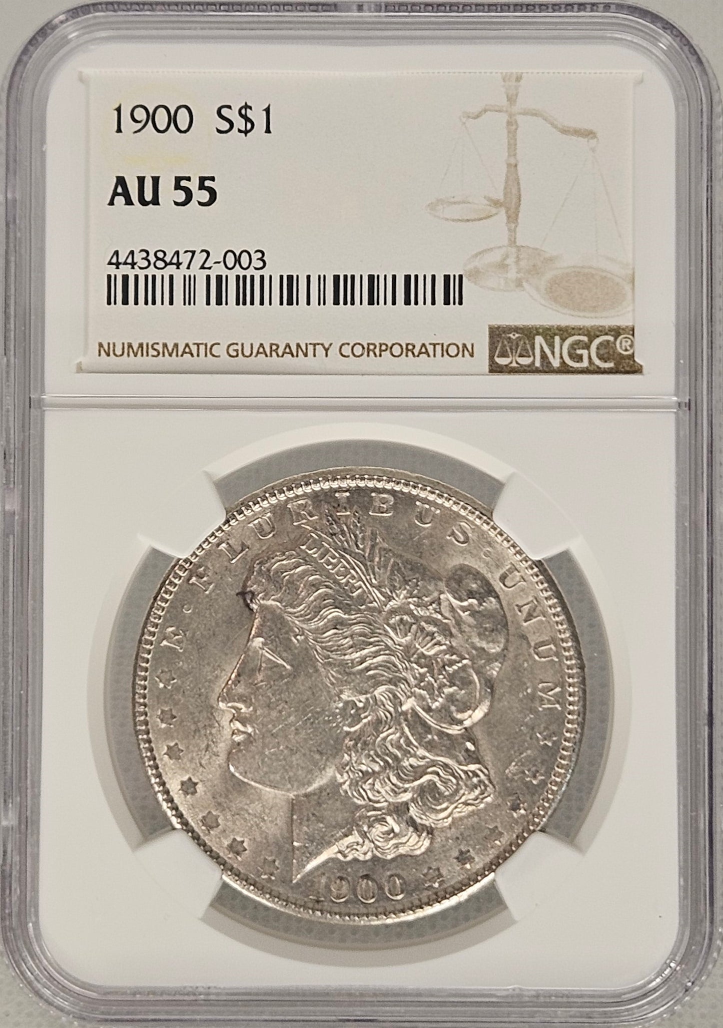 1900-P Morgan Dollar NGC AU55  Nice Graded Coin!!!