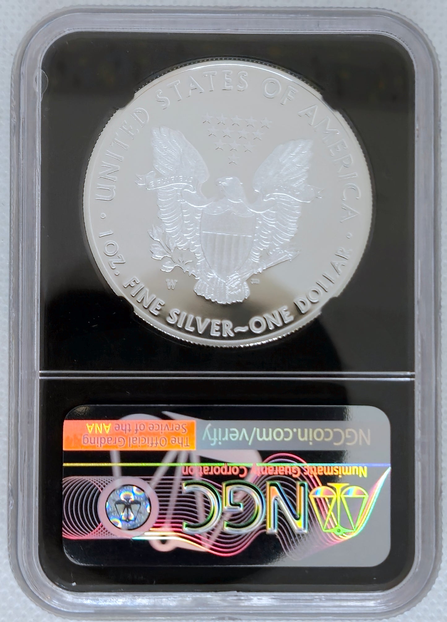2018-W Silver Eagle NGC First Day PR 70 DCAM Signed by Elizabeth Jones 11th Chief Engraver