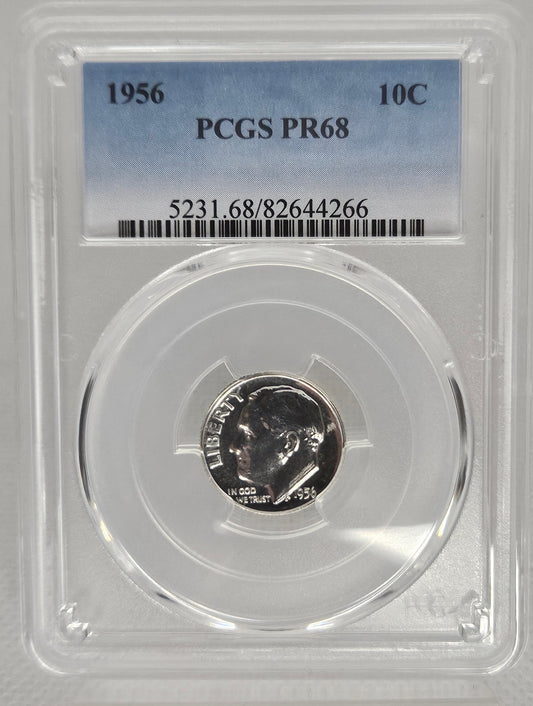 1956-P Roosevelt Dime PCGS PR68  Beautiful Graded Proof Coin!!!