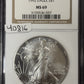 1992 Silver Eagle - NGC MS69 ( 40816 )