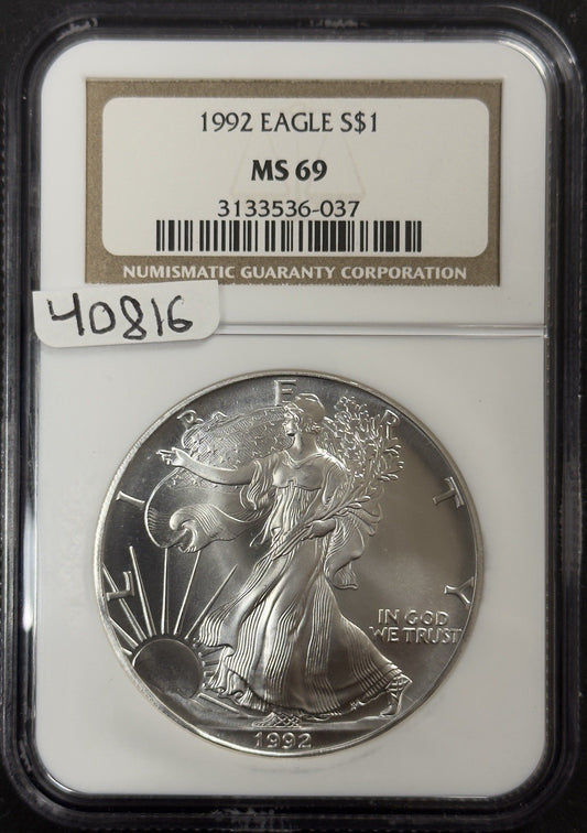 1992 Silver Eagle - NGC MS69 ( 40816 )
