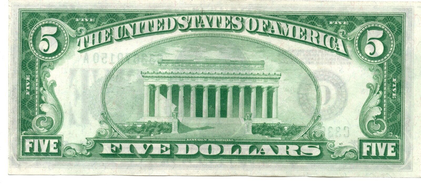 1928-B Federal Reserve Note Redeemable in Gold Fr.1952C Philadelphia UNC B1102