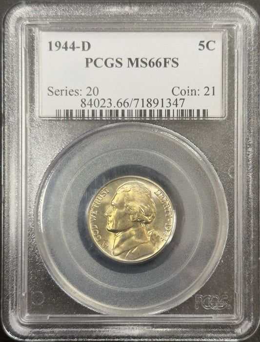 1944 D War Nickel - PCGS MS66 FS ( 40807 )