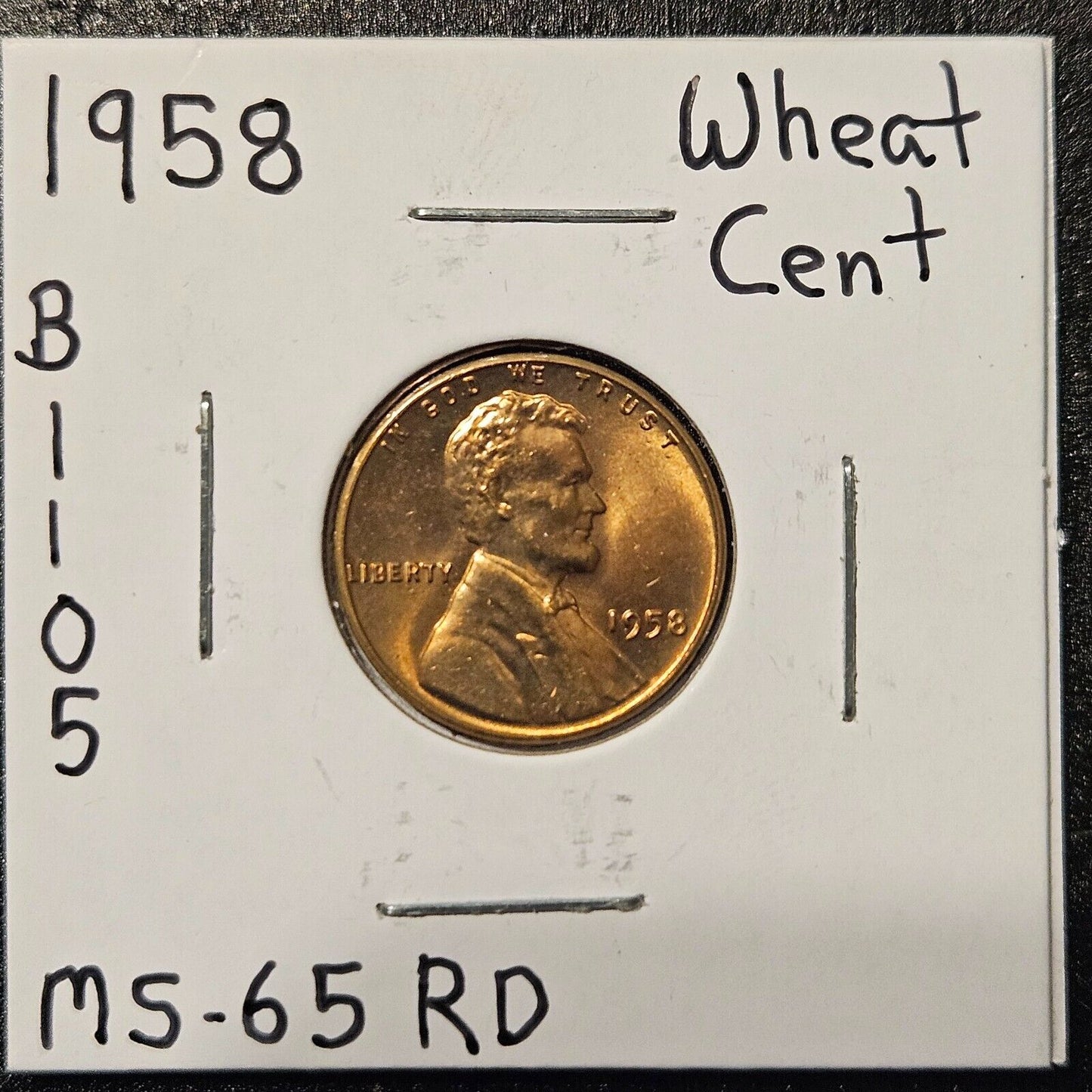 1958-P Lincoln Wheat Cent Ungraded Mint State B1105