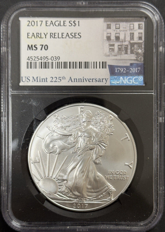 2017 Silver Eagle - NGC MS70 ( 40641 )