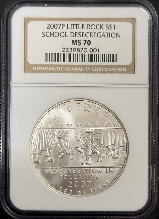 2007 P Little Rock School Desegregation - NGC MS70 ( 40606 )