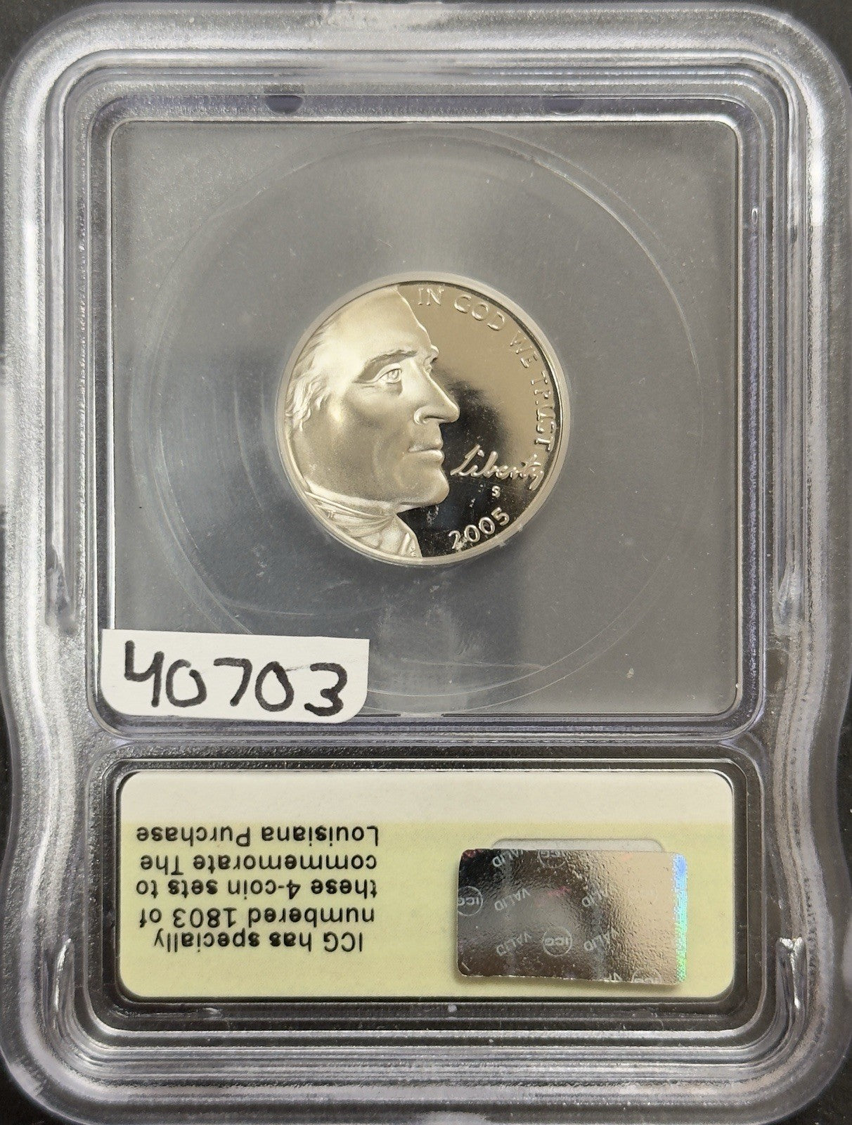 2005 S Jefferson Nickel Bison - PR70 ( 40703 )