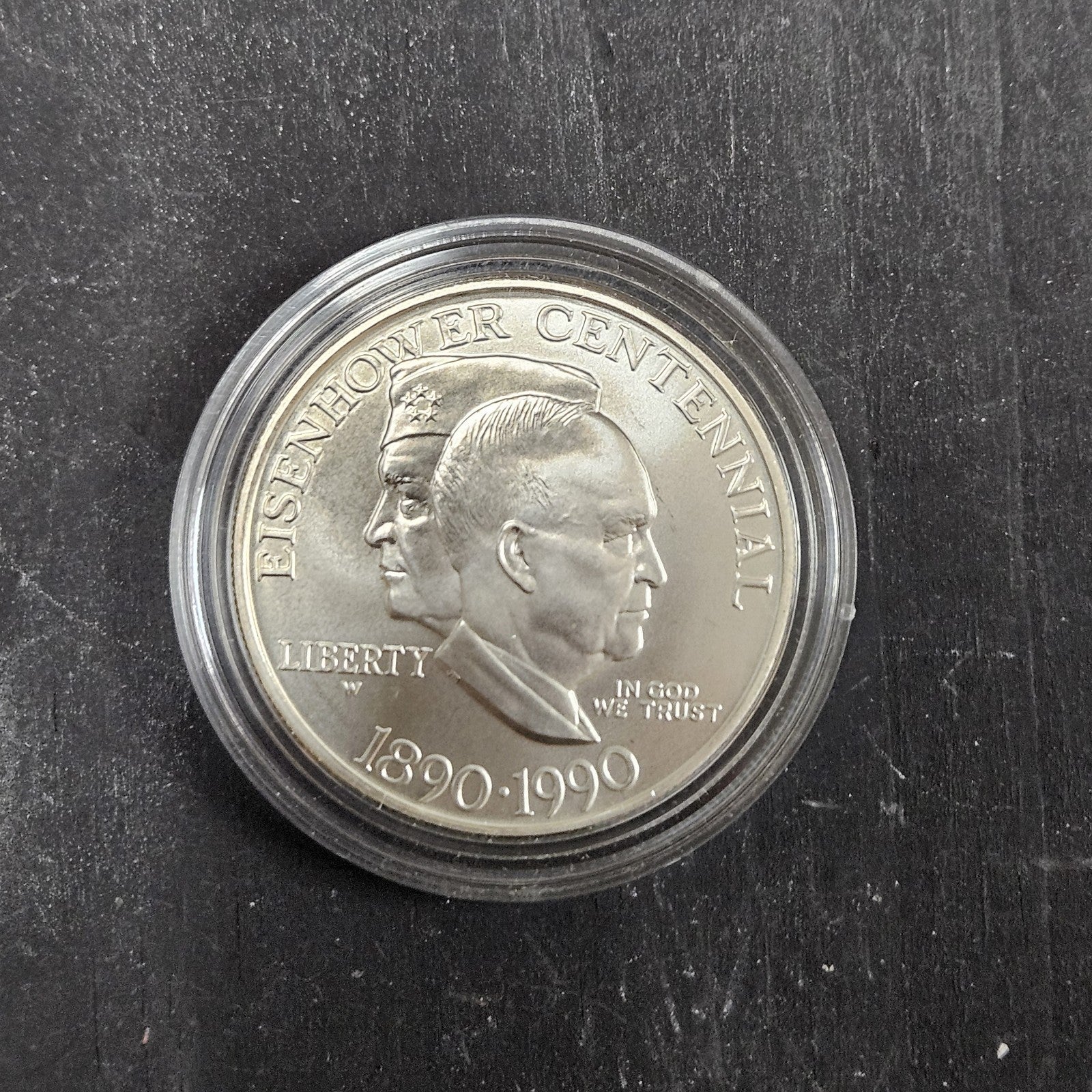 1990 W Eisenhower Centennial Silver Dollar MS In OGP GS10461