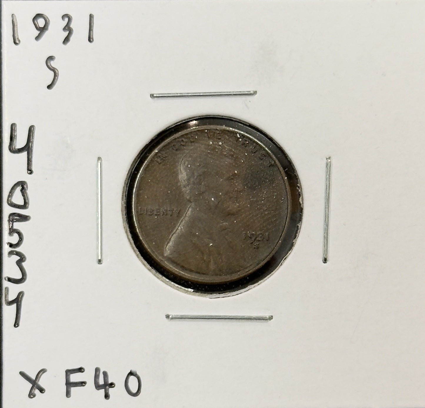 1931 S Wheat Cent - Extra Fine ( 40534 )