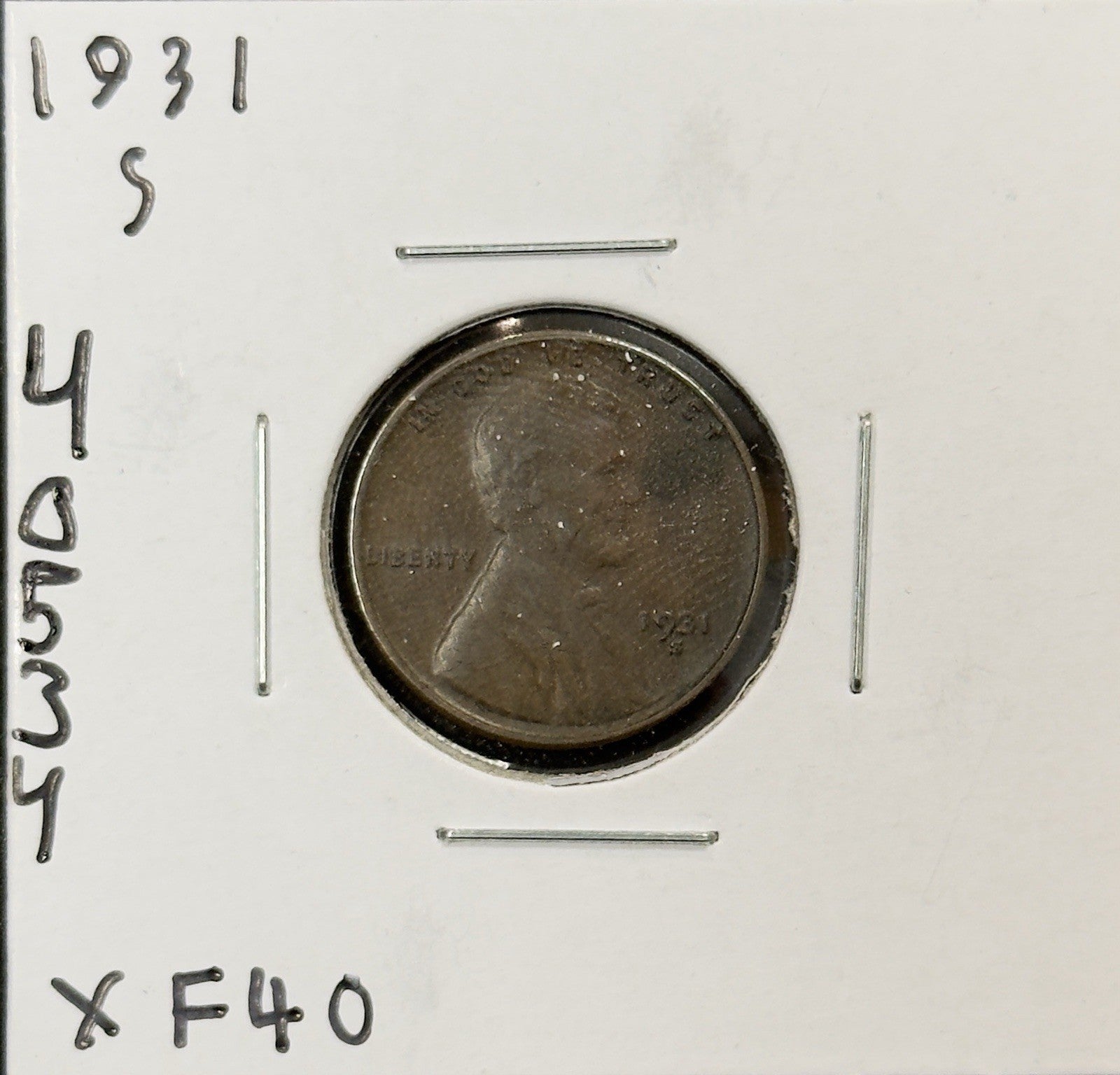 1931 S Wheat Cent - Extra Fine ( 40534 )