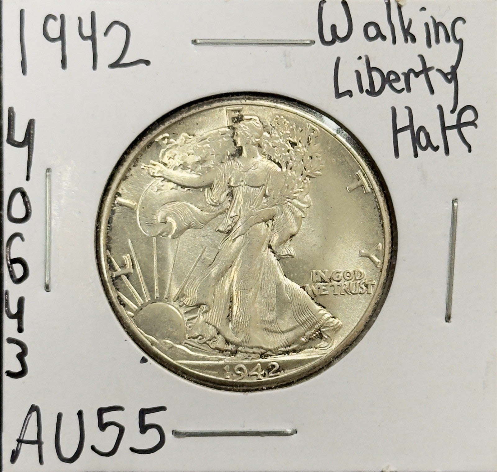 1942 Walking Liberty Half Dollar - Almost Uncirculated ( 40643 )