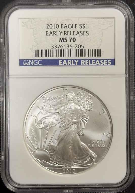 2010 Silver Eagle - NGC MS70 ( 40636 )