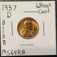 1957-D Lincoln Wheat Cent Ungraded Mint State B1108