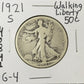 1921 S Walking Liberty Half Dollar - Good ( 40841 )