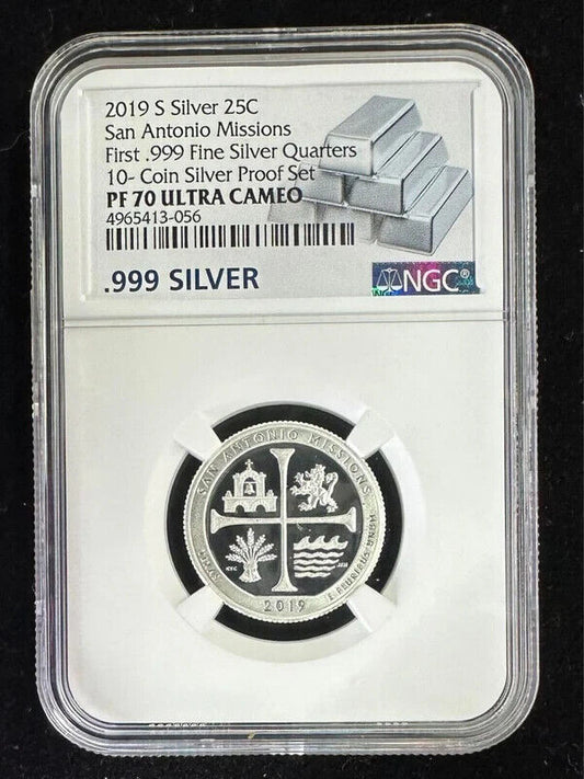 2019-S San Antonio Missions Quarter NGC PF 70 Ultra Cameo