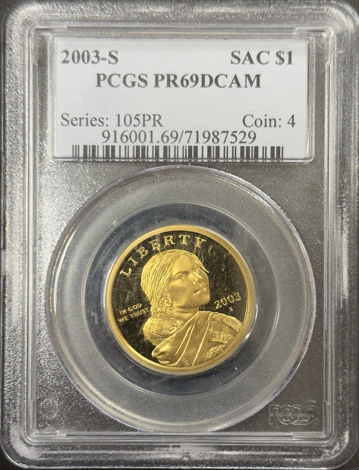 2003 S Sacagawea Dollar - PCGS PR69 ( 40696 )