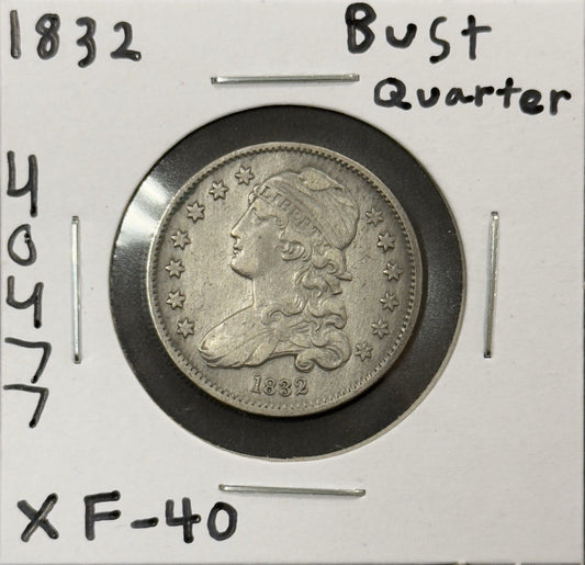 1832 Bust Quarter - Extra Fine ( 40477 )