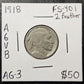 1918 Buffalo Nickel 2 Feather FS-401 Variety Almost Good (A6VB)