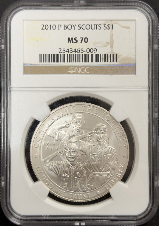 2010 P Boy Scouts Commemorative Dollar - NGC MS70 ( 40611 )