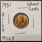 1951-P Lincoln Wheat Cent Ungraded Mint State B1120