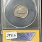 1958 Jefferson Nickel ERROR Straight Clip Weight 4.36 Grams ANACS AU58 JP116