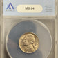 1942 D Jefferson Nickel - ANACS MS64 ( 40687 )