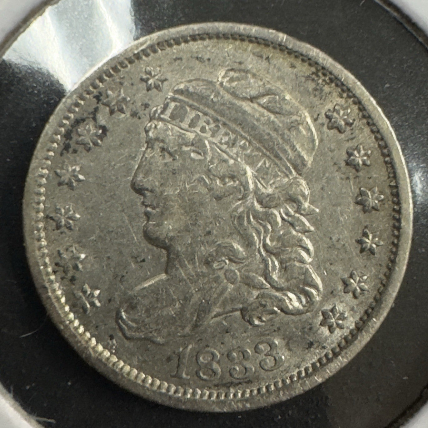 1833 Capped Bust Half Dime - Extra Fine *Crackout* ( 40508 )