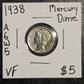 1938 Mercury Dime Very Fine (A6W5)