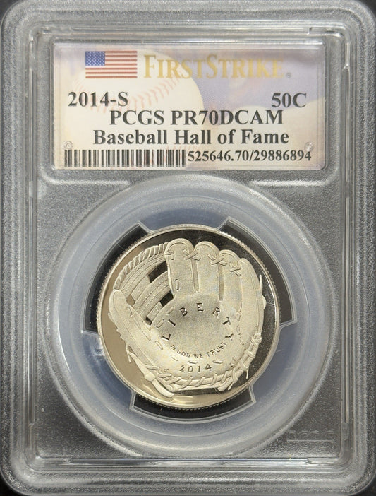 2014 S Baseball Hall Of Fame Commemorative Half Dollar - PCGS PR70 DCAM ( 40792 