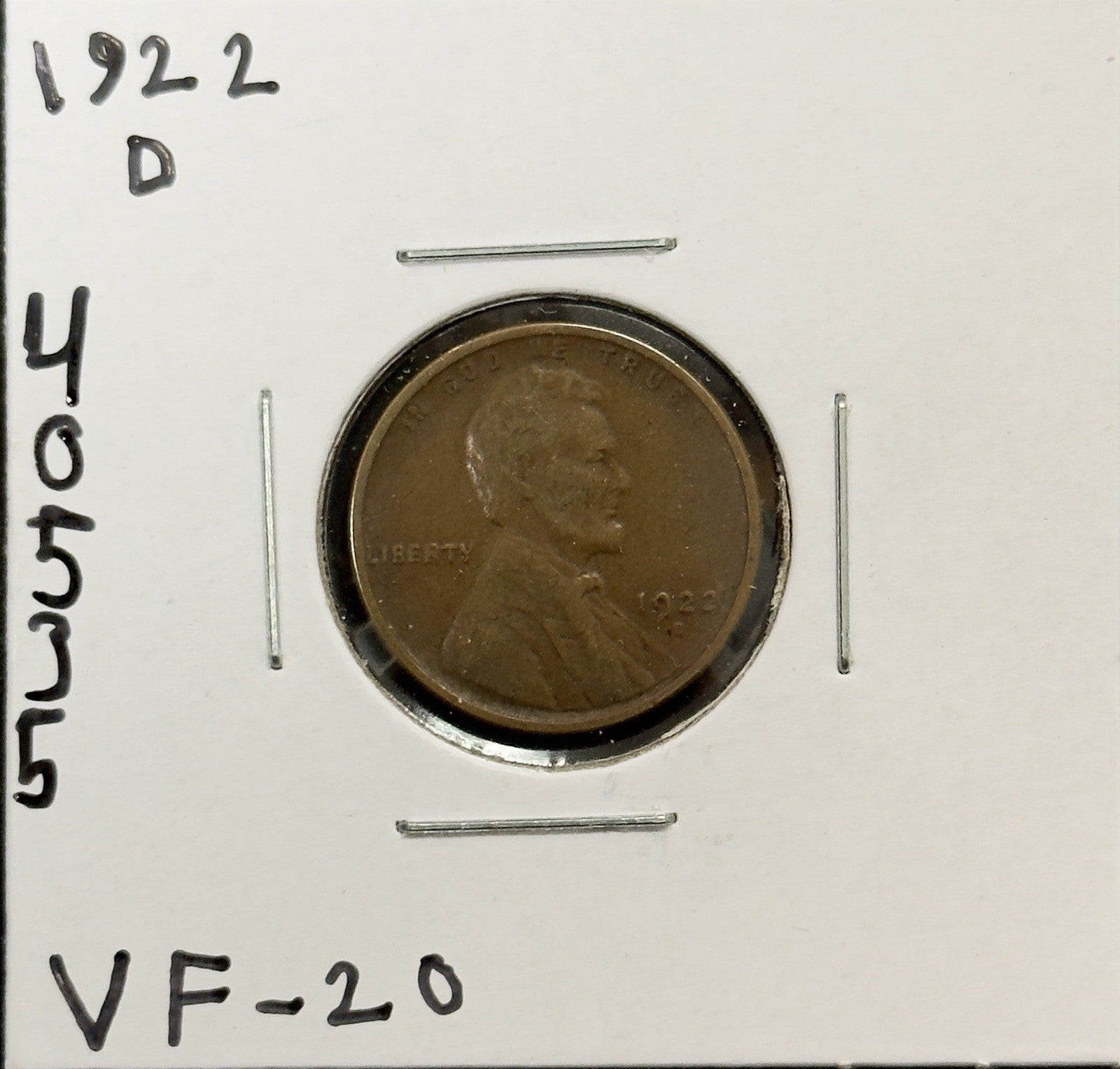 1922 D Wheat Cent - Very Fine ( 40535 )