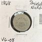 1868 Shield Nickel - Very Good ( 119006 )