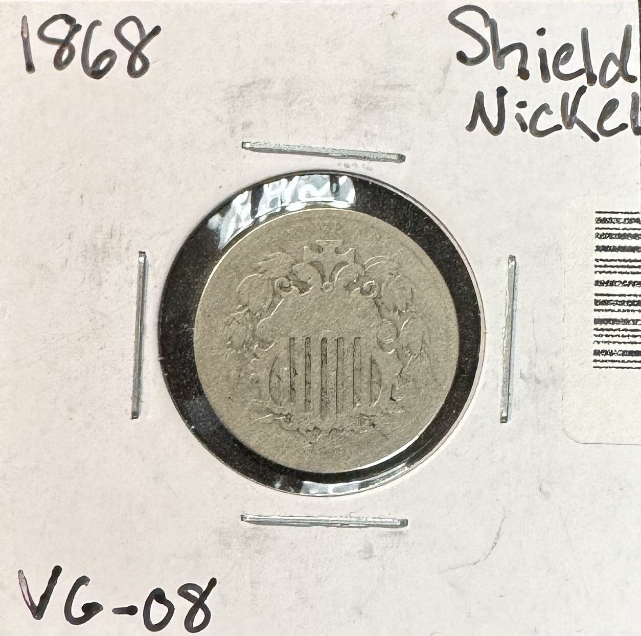 1868 Shield Nickel - Very Good ( 119006 )