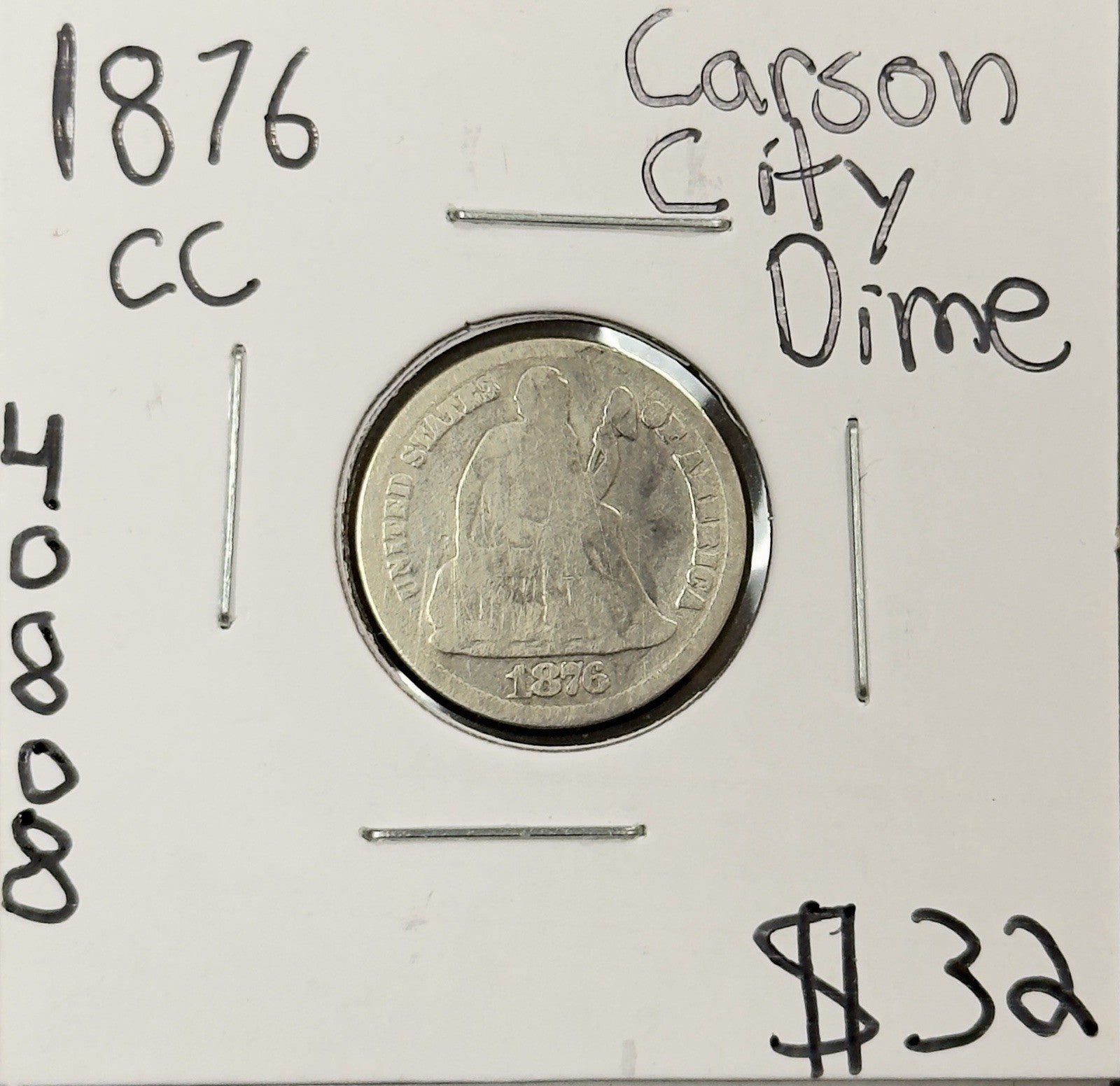 1876 CC Seated Dime - ( 40808 )