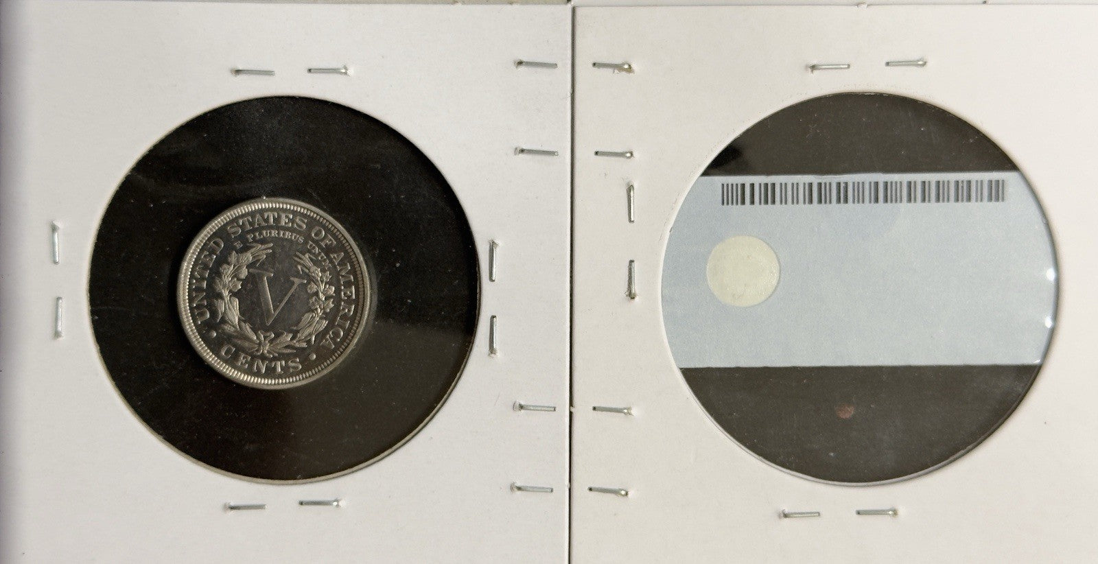 1907 V Nickel - Proof *Crackout* ( 40491 )