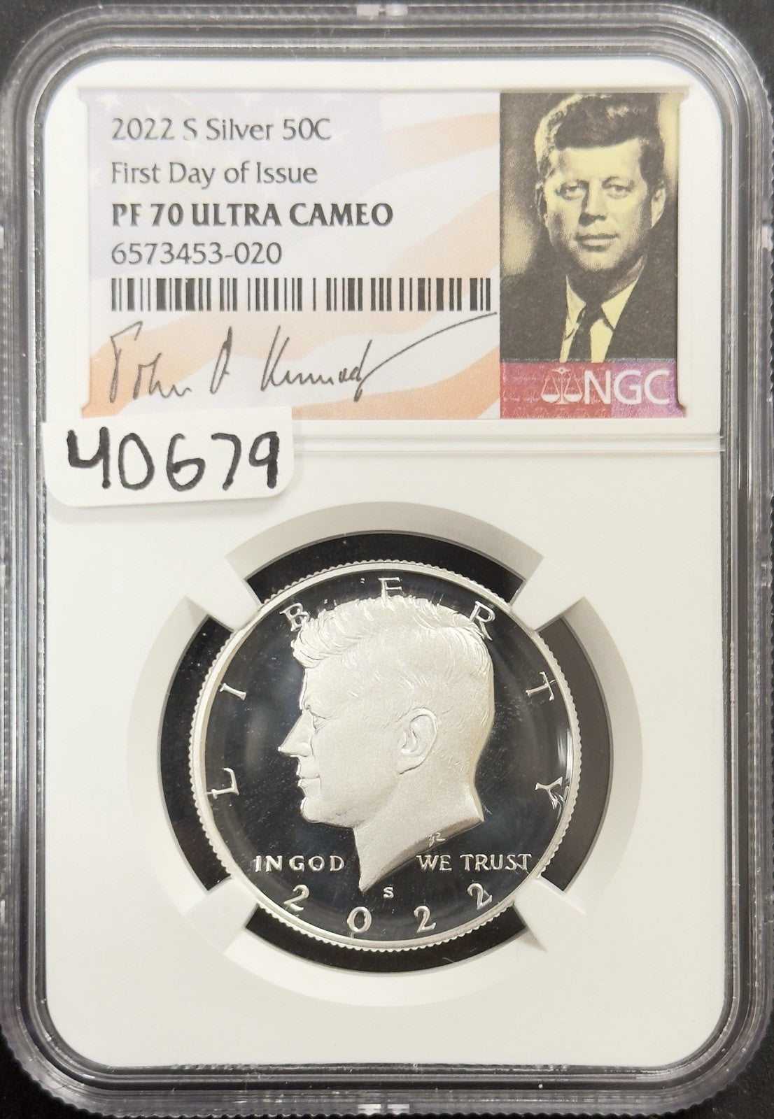2022 S Kennedy Half Dollar Silver - NGC PF70 Ultra Cameo ( 40679 )