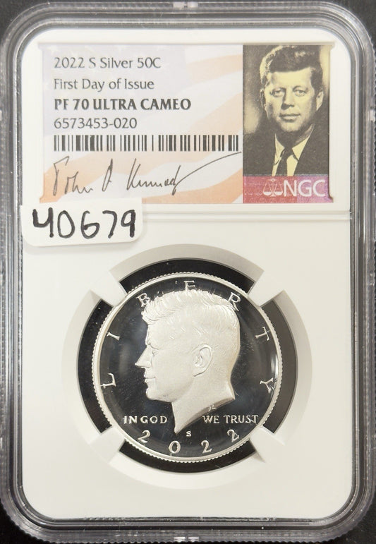 2022 S Kennedy Half Dollar Silver - NGC PF70 Ultra Cameo ( 40679 )
