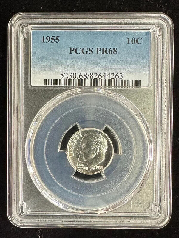 1955-P Roosevelt Dime PCGS PR68