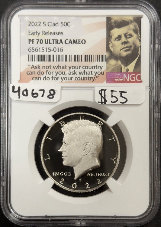 2022 S Clad Kennedy Half Dollar - NGC PF70 Ultra Cameo ( 40678 )