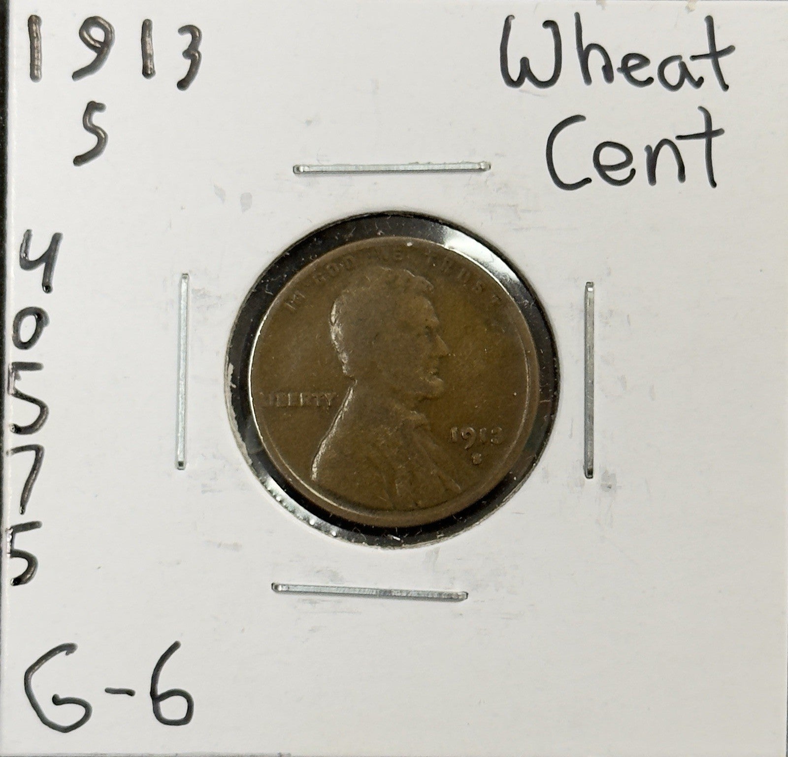 1913 S Wheat Cent - Good ( 40575 )