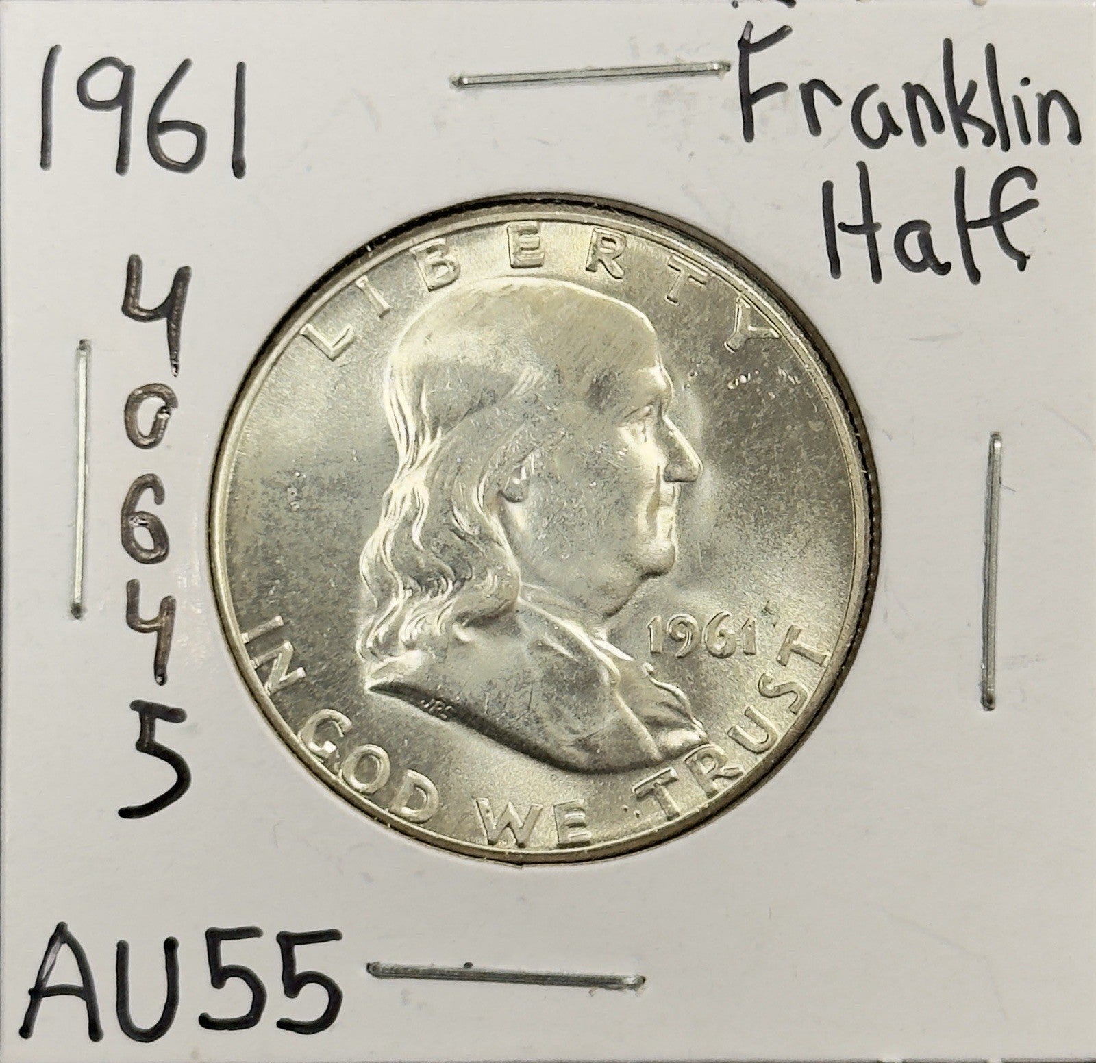 1961 Franklin Half Dollar - Almost Uncirculated ( 40645 )